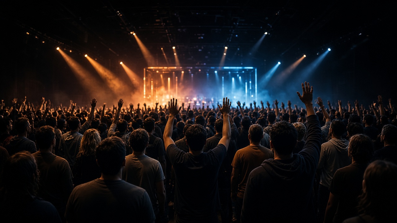 Esports crowd celebrating